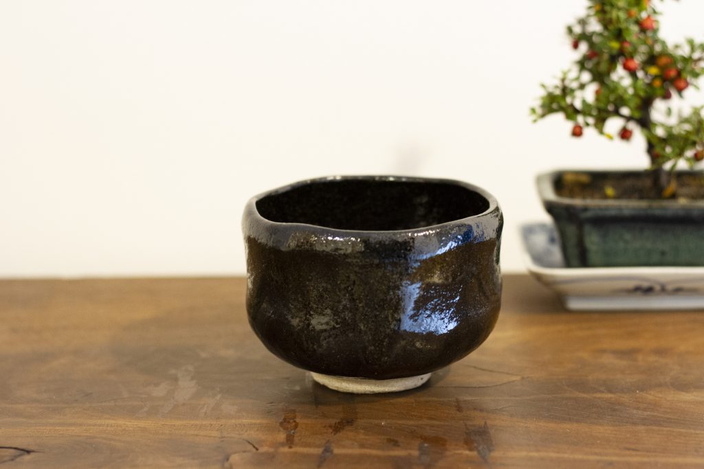 販売》園部玄哉作 -黒茶碗- - 京都 大徳寺近くお茶道具の買取