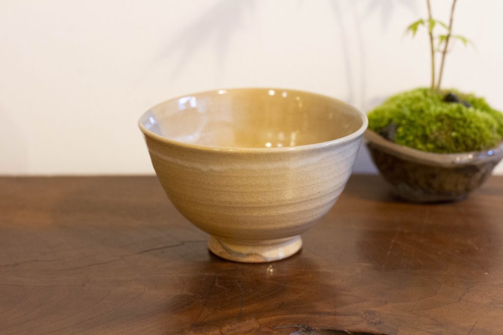 販売》十五 代松林豊斎作 -朝日灰釉茶碗- - 京都 大徳寺近くお