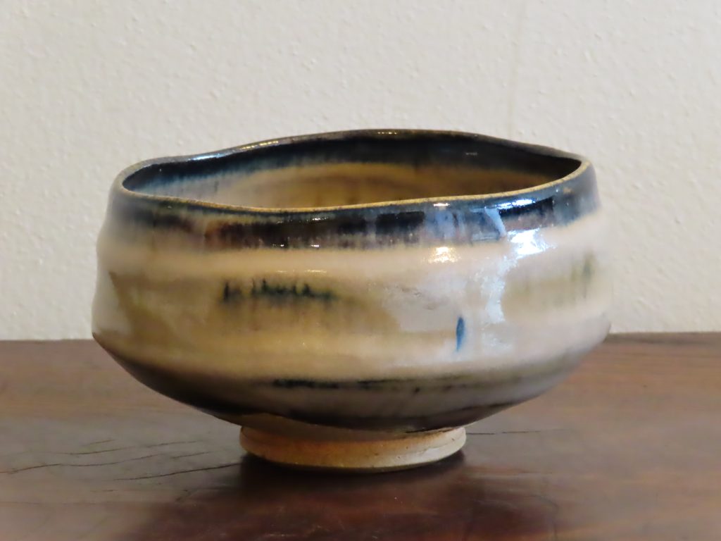 大塩昭山作、赤膚茶碗