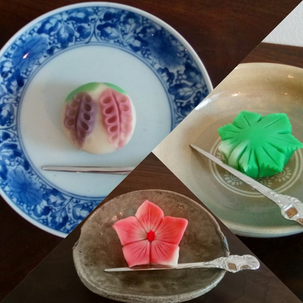 練りきり、藤、青楓、躑躅